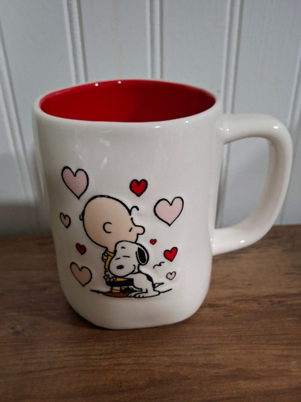 New Rae Dunn Peanuts Valentines Day Coffee Mug Best Friends Snoopy Charlie Brown